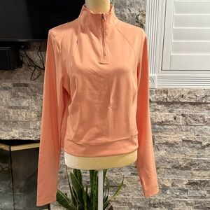 Yogalicious Coral Quarter-Zip Sweatshirt